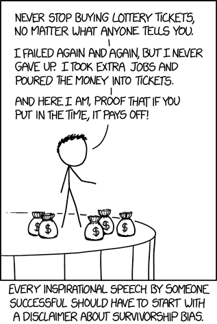 Survivorship bias fra XKCD